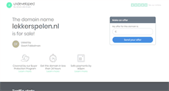 Desktop Screenshot of lekkerspelen.nl